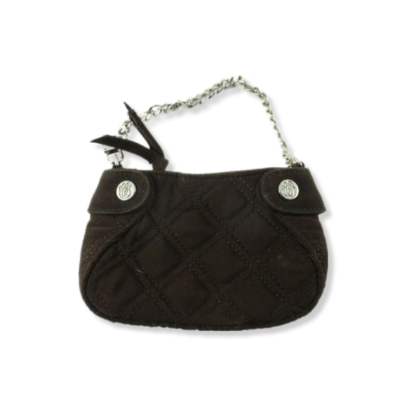 Vera Bradley Handbags - Vera Bradley Colette mini Quilted Microfiber Coin Purse Chain Metal Strap